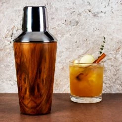 BarProducts.com Wood Grain 3 Piece Shaker Set - 20 Ounce