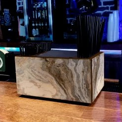 BarProducts.com Wooden Bar Caddy - Distressed Marble SPECIAL COLLECTIONS
