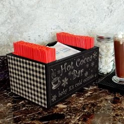 BarProducts Handcrafted SPECIAL COLLECTIONS Wooden Caddy / Organizer - Hot Cocoa Bar