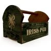 BarProducts Handcrafted Wooden Condiment Caddy W/ Handle - Customizable Irish Pub Design 2 BarProducts Handcrafted Wooden Condiment Caddy W/ Handle - Customizable Irish Pub Design
