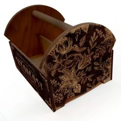 BarProducts Handcrafted Wooden Condiment Caddy W/ Handle- Customizable Speakeasy Design 4 BarProducts Handcrafted Wooden Condiment Caddy W/ Handle- Customizable Speakeasy Design