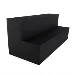 BarProducts.com BAR DECOR Wooden Liquor Bottle Shelves - Handcrafted In The USA - 2 Tier - Black - Size Variants