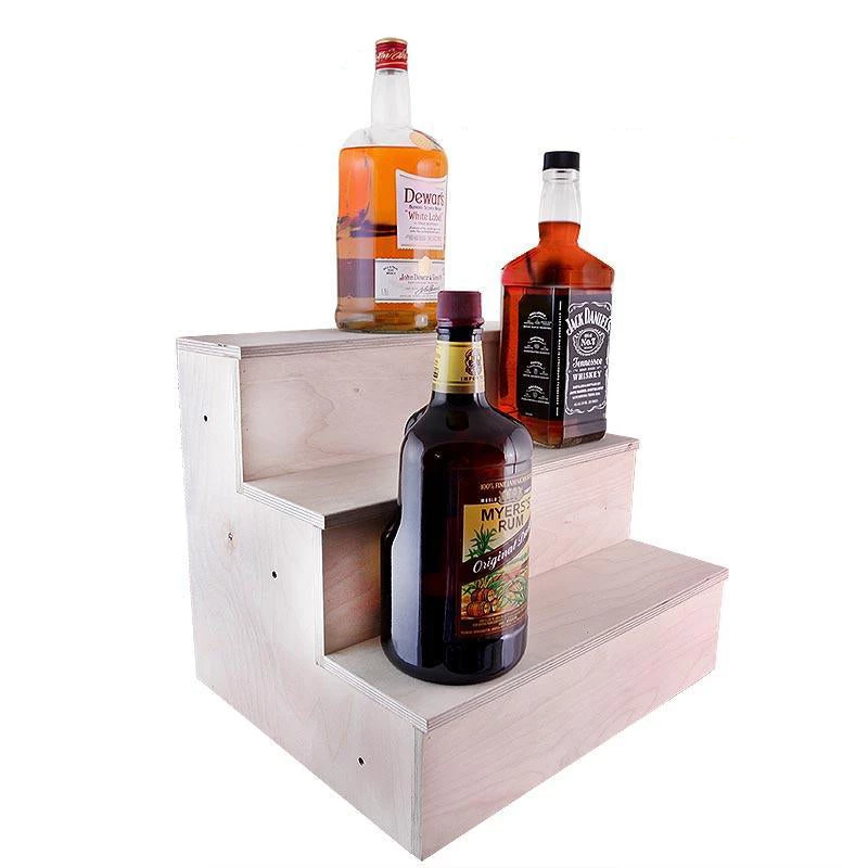 wooden-liquor-3-tier-1.75-liquor-bottle-shelves-wood-all-natural-spirits-natural-1_fe95d4f1-105b-44c4-84bb-5989a9c409d1.jpg BarProducts Handcrafted Wooden Liquor Bottle Shelves - Handcrafted In The USA - 3 Tier - Natural - Size Variants