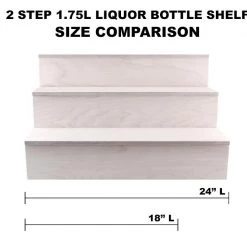 BarProducts Handcrafted Wooden Liquor Bottle Shelves - Handcrafted In The USA - 3 Tier - Natural - Size Variants 5 BarProducts Handcrafted Wooden Liquor Bottle Shelves - Handcrafted In The USA - 3 Tier - Natural - Size Variants