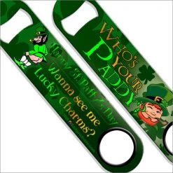 BarProducts.com Speed Bottle Opener / Bar Key - Who's Your Paddy? Bartending Bottle Openers