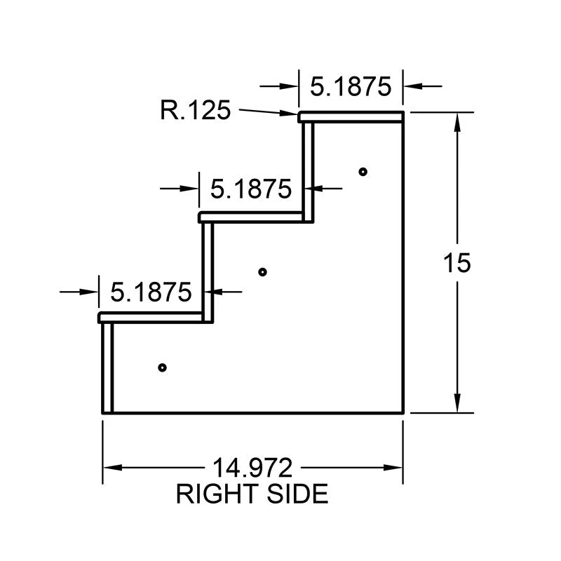 z-wooden-liquor-3-tier-1.75-liquor-bottle-shelves-wood-all-natural-spirits-side-view-schematics_1.jpg BarProducts Handcrafted Wooden Liquor Bottle Shelves - Handcrafted In The USA - 3 Tier - Natural - Size Variants