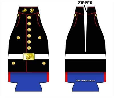 zipper-coozie-marine-layout_1.jpg BarProducts.com Bottle Cooler - Zipper Style - Marine