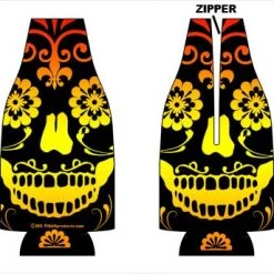 BarProducts.com Party Supplies Bottle Cooler - Zipper Style - Pretty Skull