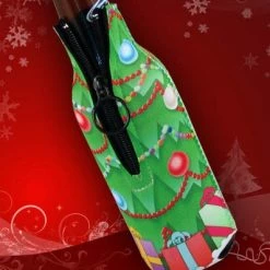 BarProducts.com Bottle Cooler - Zipper Style - Christmas Tree