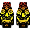 BarProducts.com Kolorcoat™ Zipper Bottle Cooler - Orange & Yellow Skull Custom Coasters / Coolers 2 BarProducts.com Kolorcoat™ Zipper Bottle Cooler - Orange & Yellow Skull Custom Coasters / Coolers
